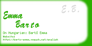 emma barto business card