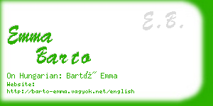 emma barto business card